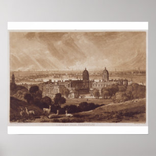 Joseph Mallord William Turner London från Greenw Poster