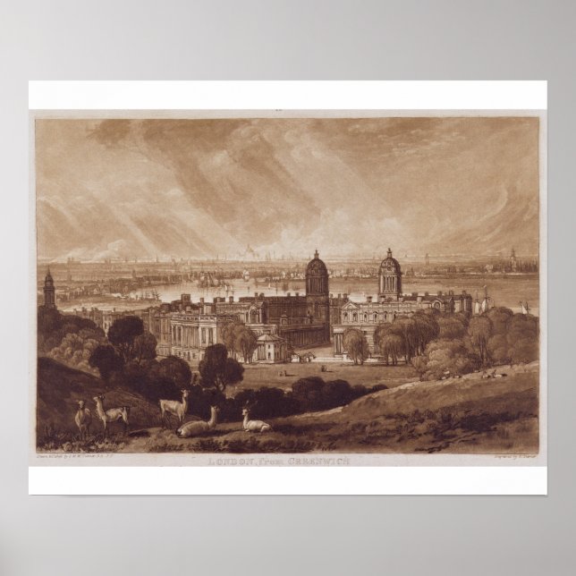 Joseph Mallord William Turner | London från Greenw Poster (Framsidan)