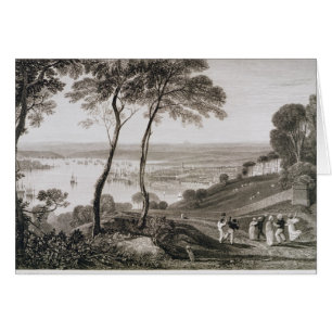 Joseph Mallord William Turner Plymouth Dock från Hälsningskort