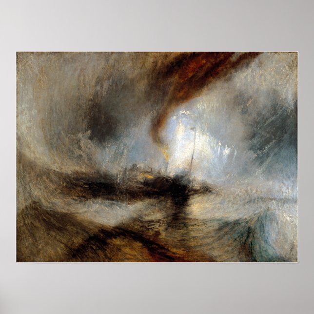 Joseph Mallord William Turner Snö Storm Poster (Framsidan)