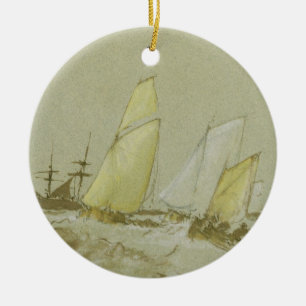 Joseph Mallord William turner   som sänder, Julgransprydnad Keramik