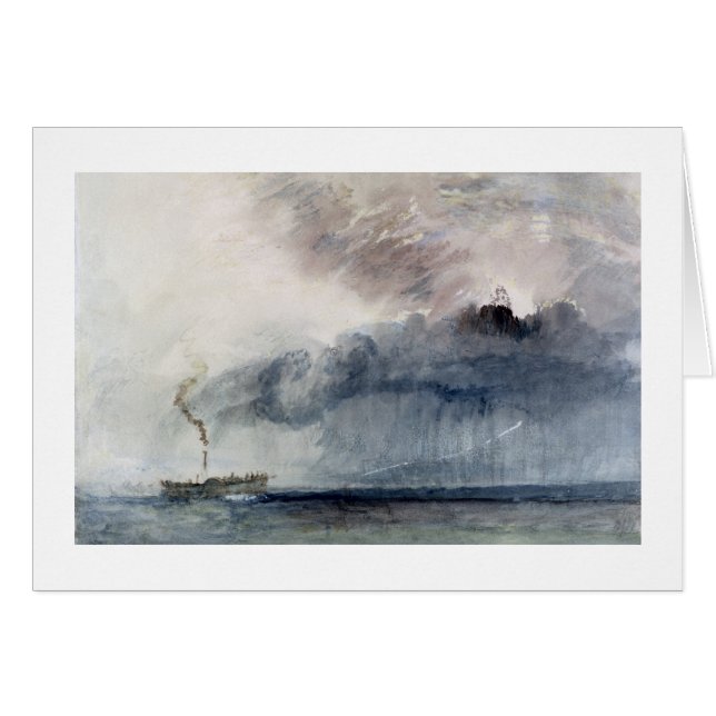 Joseph Mallord William Turner | Stålbåt i Sto Hälsningskort (Framsidan Horizontal)