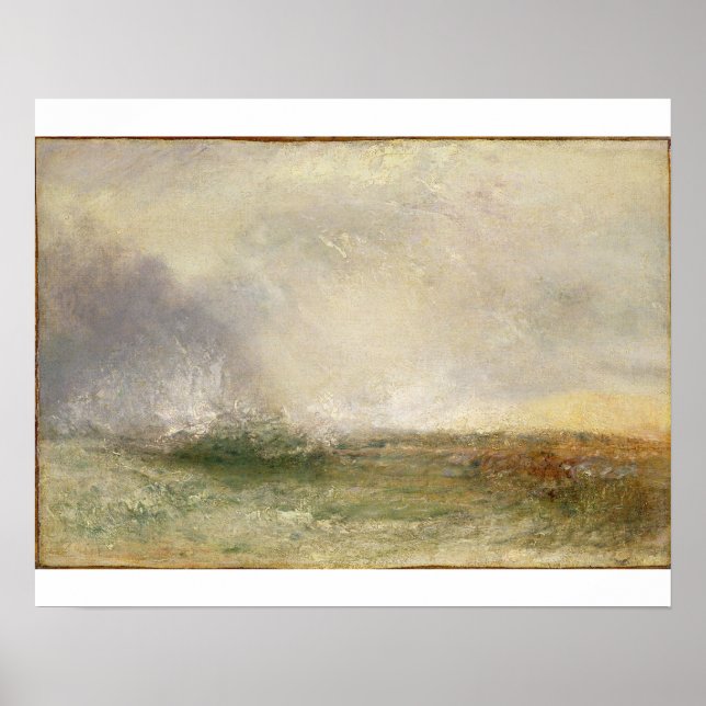 Joseph Mallord William Turner | Stormy Sea Breakin Poster (Framsidan)