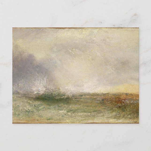 Joseph Mallord William Turner | Stormy Sea Breakin Vykort (Framsida)