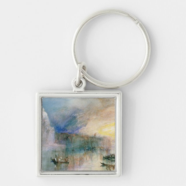 Joseph Mallord William turner | Venedig: Fyrkantig Silverfärgad Nyckelring (Framsidan)