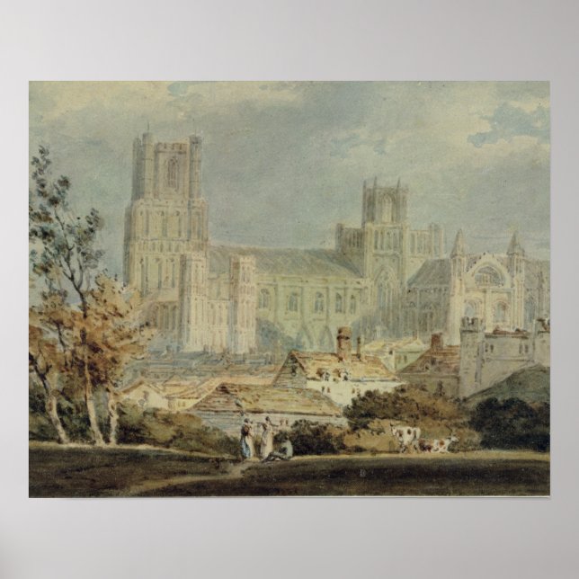 Joseph Mallord William Turner | Vy över Ely Cathed Poster (Framsidan)