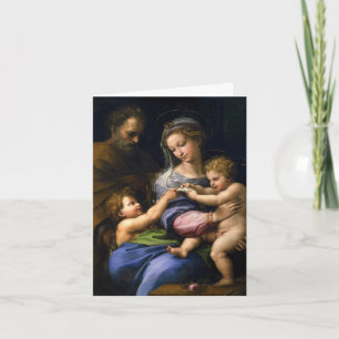 Joseph, Mary, Baby Jesus och John The Baptist Helgkort