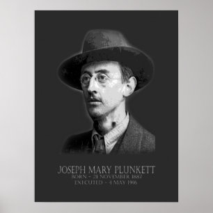 Joseph Mary Plunkett Påsk 1916 Irish Republican Poster