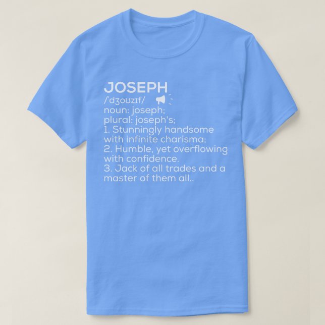 Joseph Namn Definition Joseph Meaning Joseph Namn T Shirt (Design framsida)