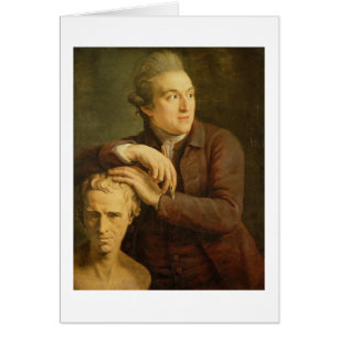 Joseph Nollekens (1737-1823) med hans byst av Laur Hälsningskort