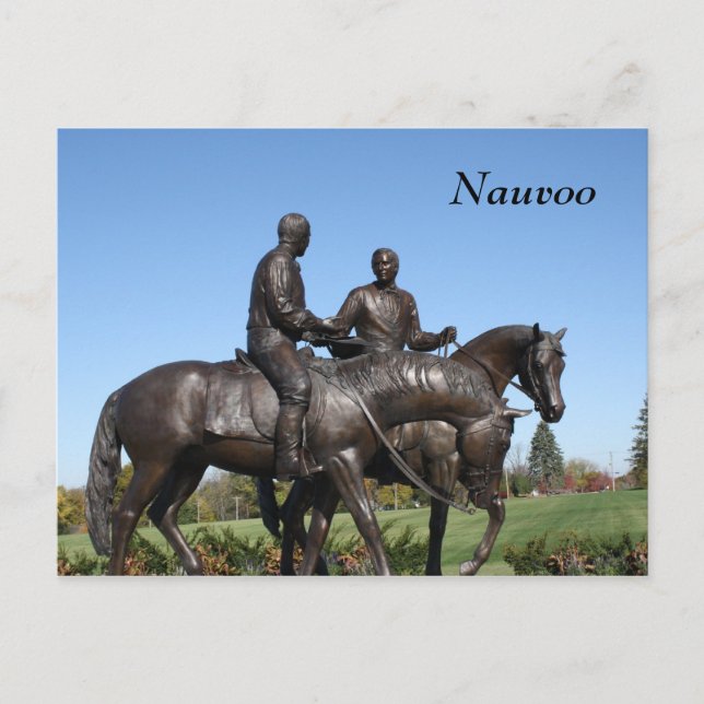 Joseph och Hyrum Smith Statue Vykort (Framsida)