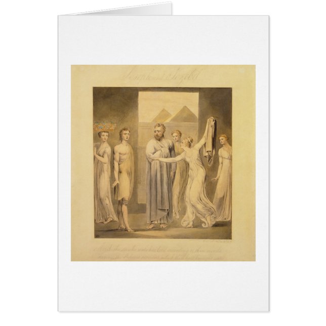 Joseph och Potiphars fru, 1803-05 (skriva & bläck Hälsningskort (Framsidan)
