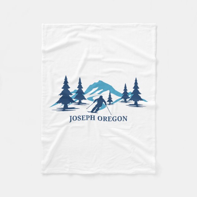 Joseph Oregon Ski Resort Skiing Skier _1 Fleecefilt (Framsidan)