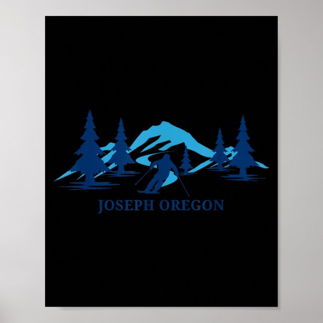 Joseph oregon skidort skidor skidåkare  poster (Framsidan)