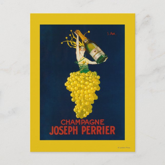 Joseph Perrier Champagne Promotional Poster Vykort (Framsida)