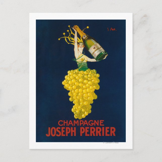 Joseph Perrier Champagne Promotional Poster Vykort (Framsida)