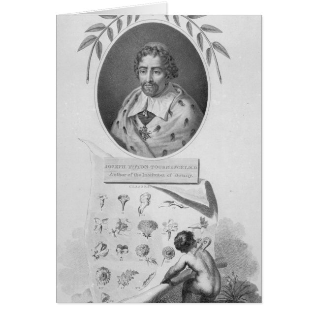 Joseph Pitton de Tournefort Hälsningskort (Framsidan)