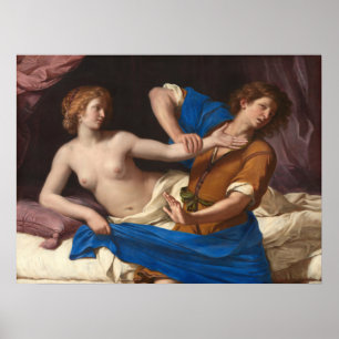 Joseph, Potiphars fru - Guercino Fine Art Poster