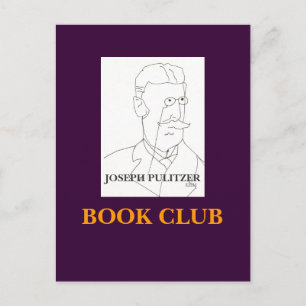 JOSEPH PULITZER, BOK KLUBB - POSTCARD VYKORT