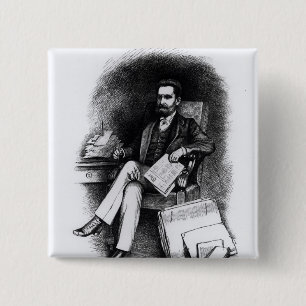 Joseph Pulitzer från "kuriositeten", 1887 Knapp