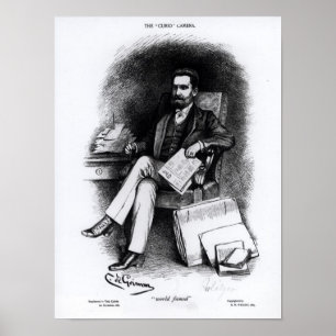 Joseph Pulitzer från "The Curio", 1887 Poster