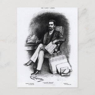 Joseph Pulitzer från "The Curio", 1887 Vykort