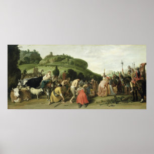 Joseph Receives his Far i Egypten, 1628 Poster