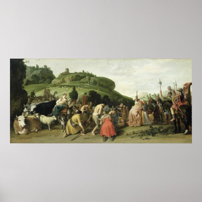 Joseph Receives his Far i Egypten, 1628 Poster (Framsidan)