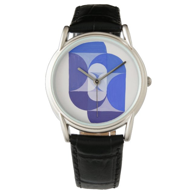 Joseph Schillinger Nyckel Blue. Abstraktens geomet Armbandsur (Framsida)