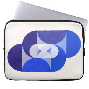 Joseph Schillinger Nyckel Blue. Abstraktens geomet Laptop Fodral