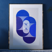 Joseph Schillinger Nyckel Blue. Abstraktens geomet