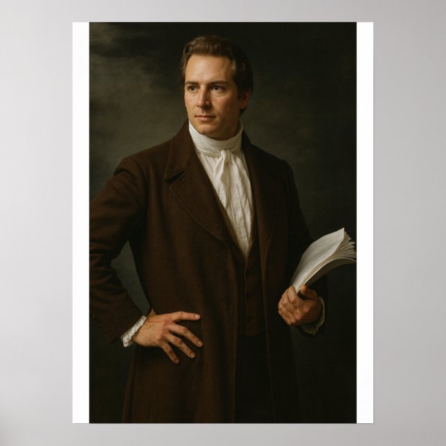 Joseph Smith Fotografisk återgivning ™ # 1 LDS Art Poster (Framsidan)