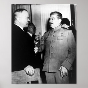 Joseph Stalin och Molotov - Världskrig 2 - 1945 Poster