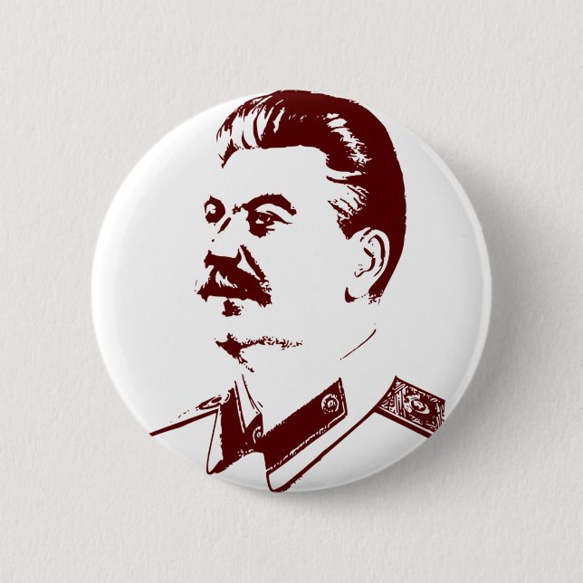 JOSEPH STALIN PIN BACK BADGE KNAPP (Framsida)
