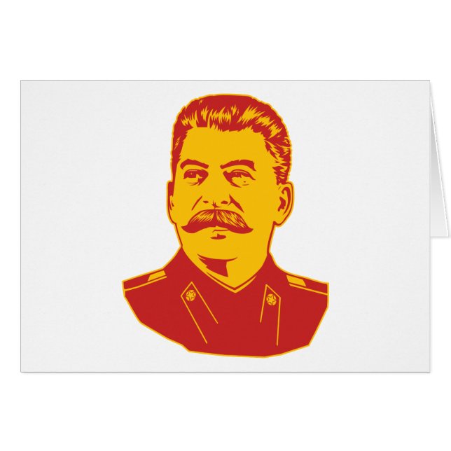 Joseph Stalin porträtt Hälsningskort (Framsidan Horizontal)