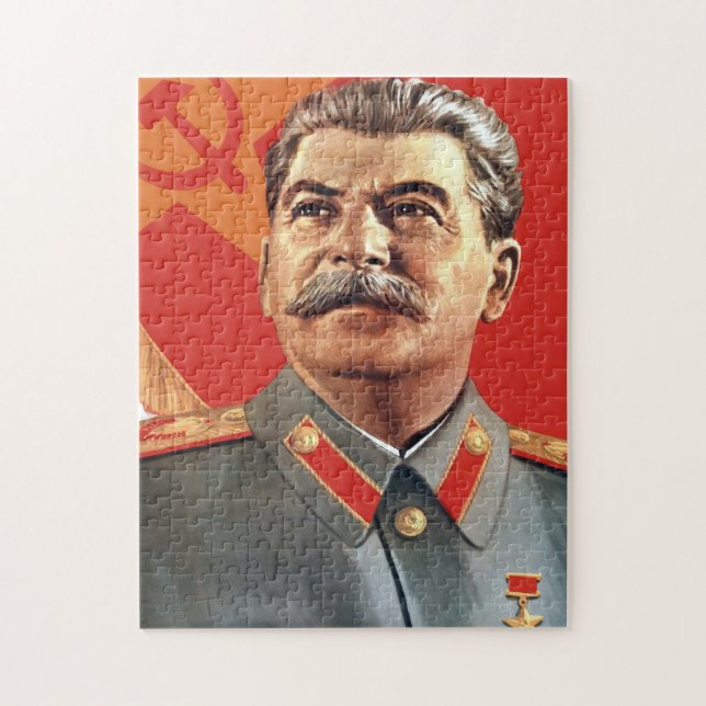 Joseph Stalin Porträtt Pussel (Vertikal)