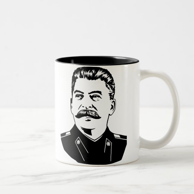 Joseph Stalin porträtt Två-Tonad Mugg (Höger)