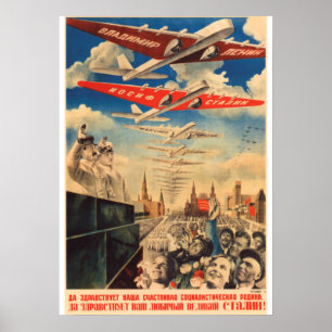 Joseph Stalin sovjetisk propagandaaffisch Poster