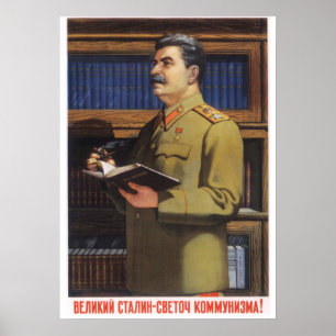 Joseph Stalin sovjetisk propagandaaffisch Poster