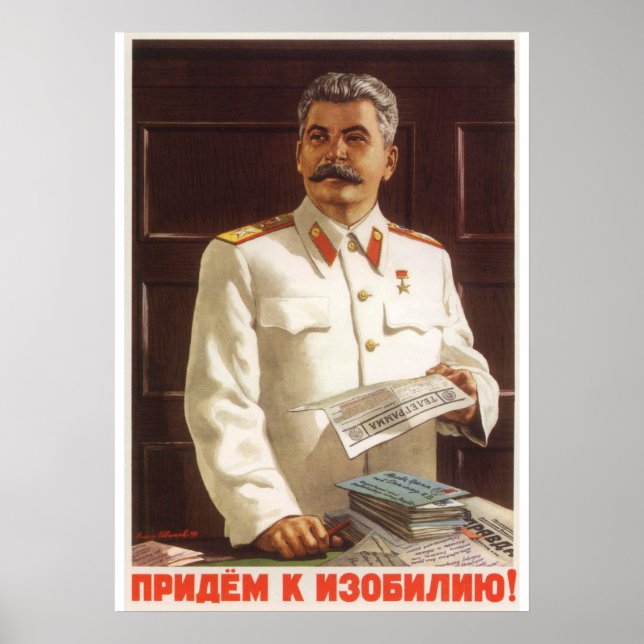 Joseph Stalin Sovjetpropaganda poster (Framsidan)