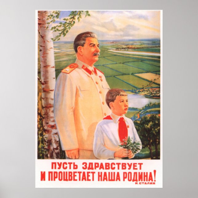 Joseph Stalin Sovjetpropaganda poster (Framsidan)