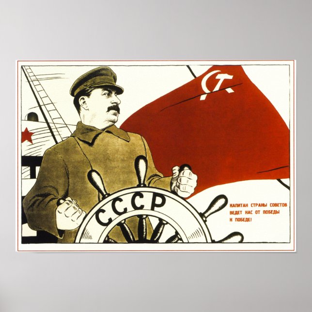 Joseph Stalin. Sovjetpropaganda Poster (Framsidan)