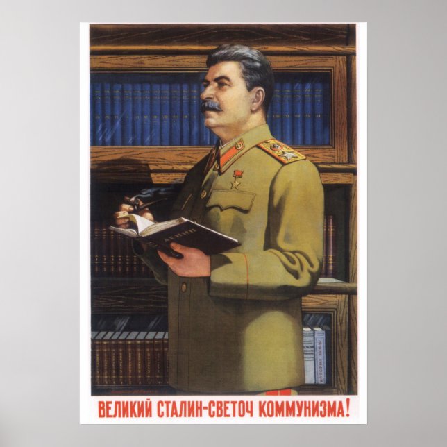 Joseph Stalin Sovjetpropaganda poster (Framsidan)