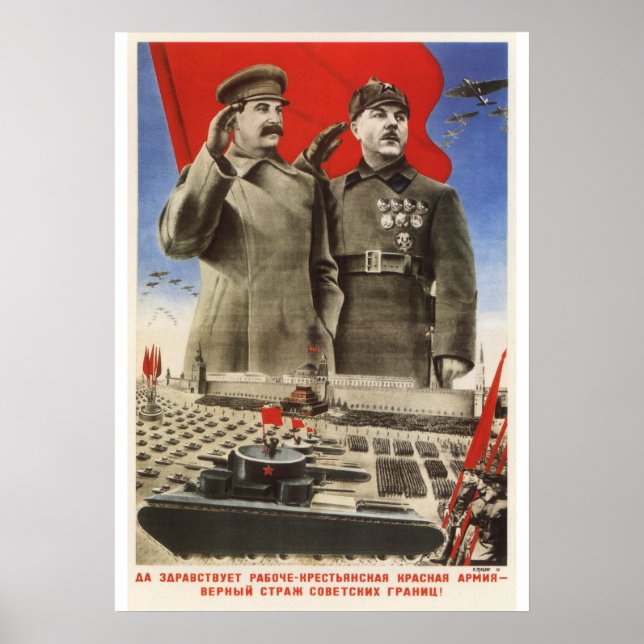 Joseph Stalin Sovjetpropaganda poster (Framsidan)