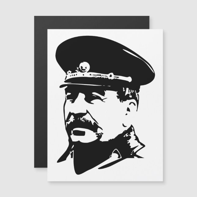 Joseph Stalin, USSR, CCCP, Soviet Union, Communism Magnetisk Inbjudningskort (Fram/baksida)