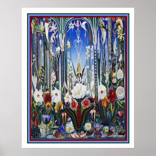 Joseph Stella "Flowers Italien" 1931 16x20 Poster (Framsidan)