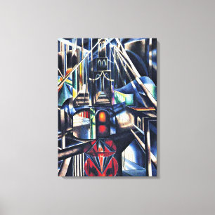 Joseph Stella - Gamla Brooklyn Bridge Canvastryck