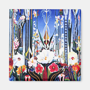 Joseph Stella-målning, Flowers-Italien Magnet