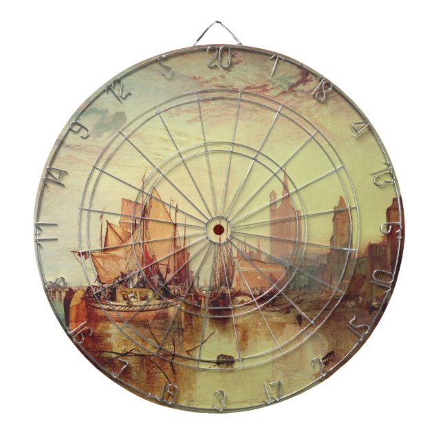 Joseph Turners ankomst av en Packet Boat Darttavla (Framsidan)