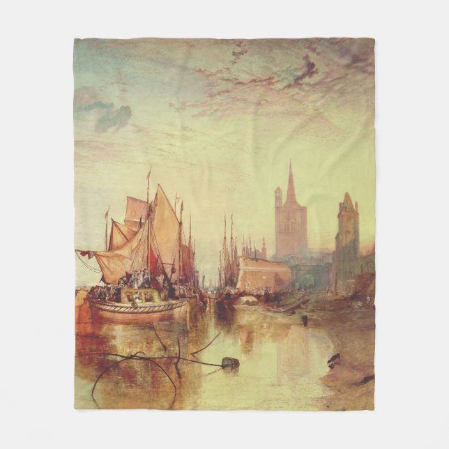 Joseph Turners ankomst av en Packet Boat Fleecefilt (Framsidan)